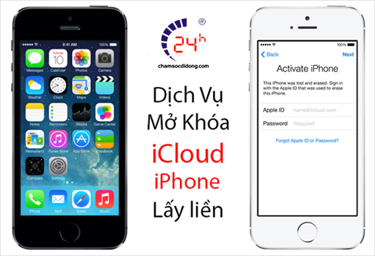 Dịch vụ mở khóa iCloud iPhone 5, 5s uy tín lấy liền tại Hà Nội và TPHCM