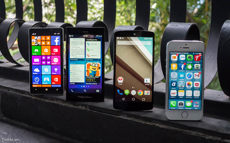 So sánh giao diện Android - iOS - BB10 - WP 8.1